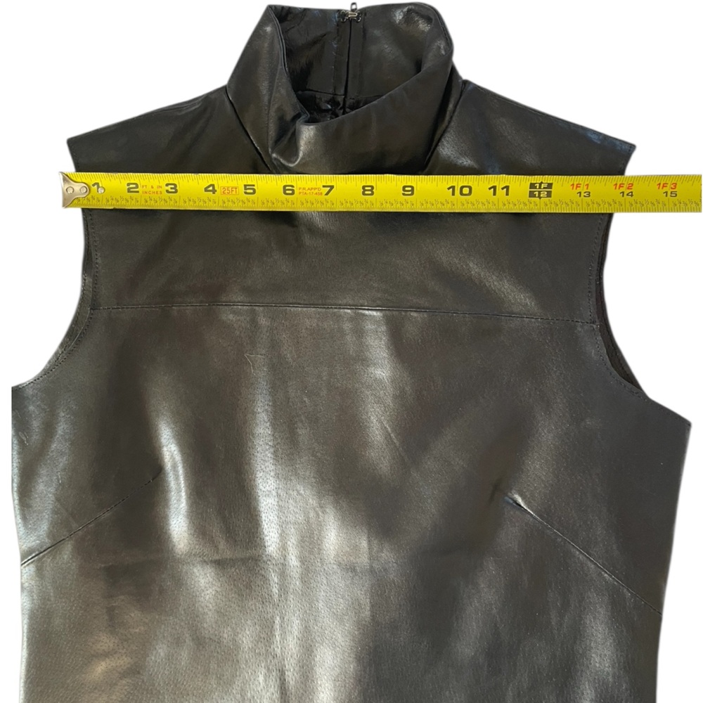 INDEED Leather Sleeveless Mock Neck Top, size Medium - Picture 8 of 12